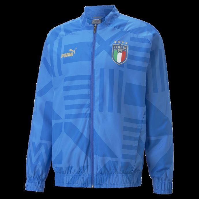 Puma Canada Ignite Blue-electric Blue Italy Soccer Prematch Home Veste Pour Homme
