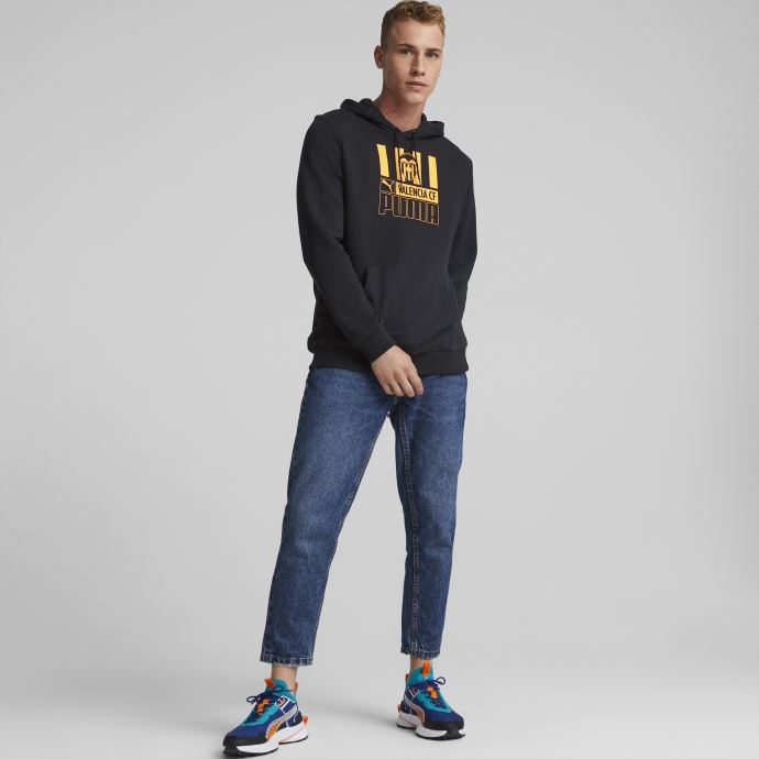 Noir-deep Abricot Valencia Cf Football Ftblcore Hoodie Hommes Puma Canada
