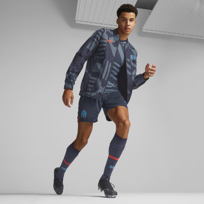 Olympique De Marseille Football Prematch Jacket Men Parisian Night-bleu Azur Puma Canada