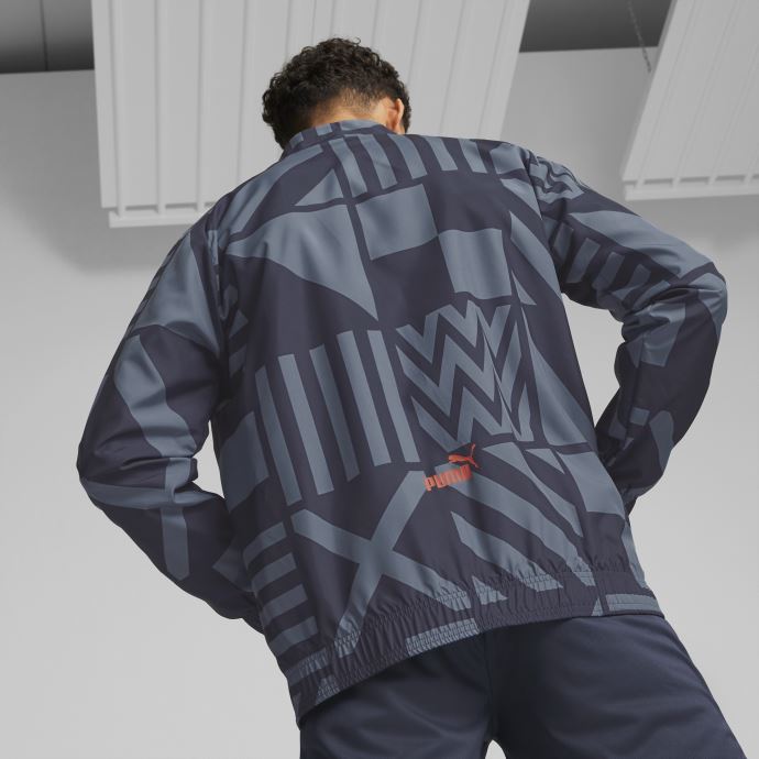 Puma Canada Olympique De Marseille Football Prematch Jacket Men Parisian Night-bleu Azur
