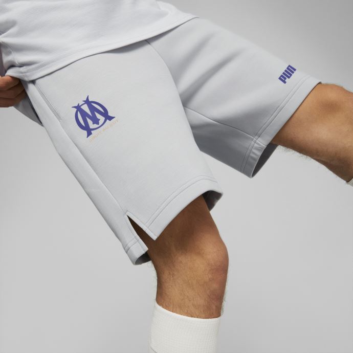 Olympique De Marseille Football Casuals Shorts Men Puma Canada Harbor Mist-limoges