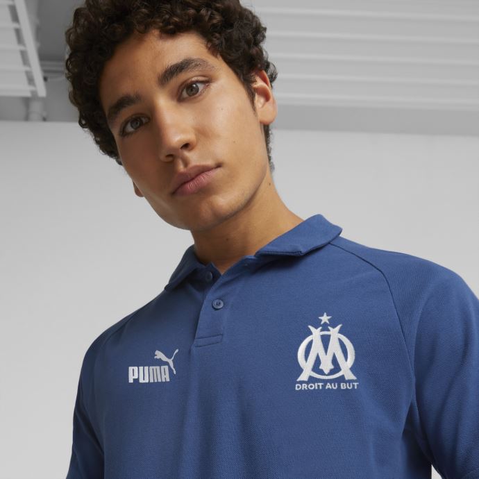 Limoges-harbor Mist Olympique De Marseille Football Casuals Polo Shirt Men Puma Canada
