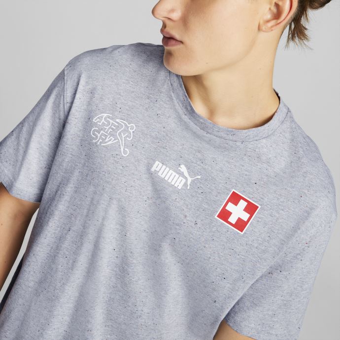 T-shirt Ftblculture Suisse Homme Gris Moyen Chiné Puma Canada