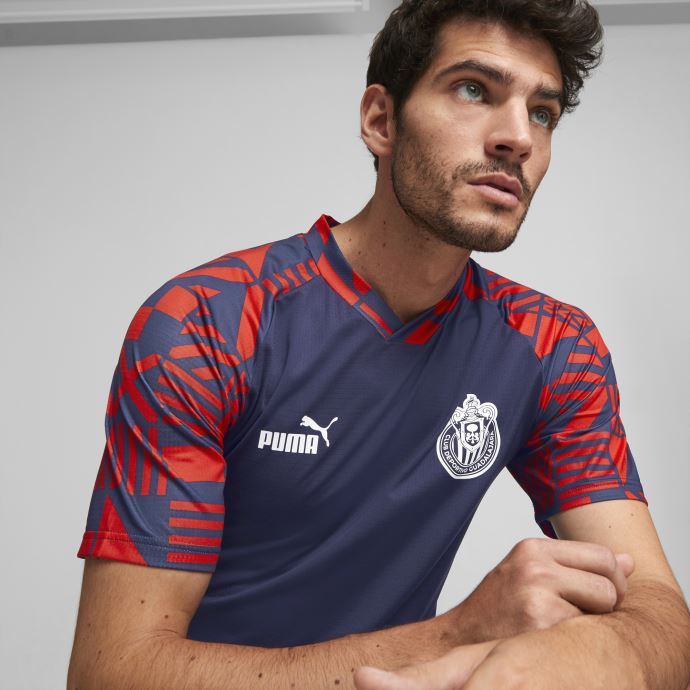 CD. Guadalajara Soccer Men's Prematch Jersey Puma Canada Peacoat-rouge
