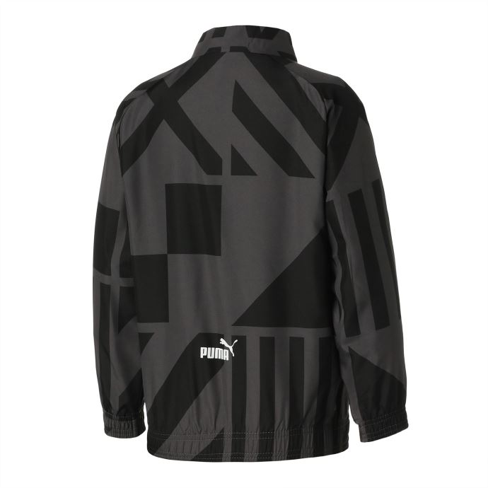 Puma Canada Noir-asphalte A.c. Veste D'avant-match De Football Milan Jeunesse