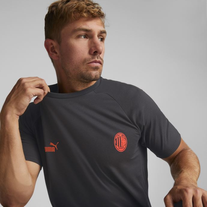 Puma Canada A.c. Milan Football Casuals Tee Hommes Noir-asphalte
