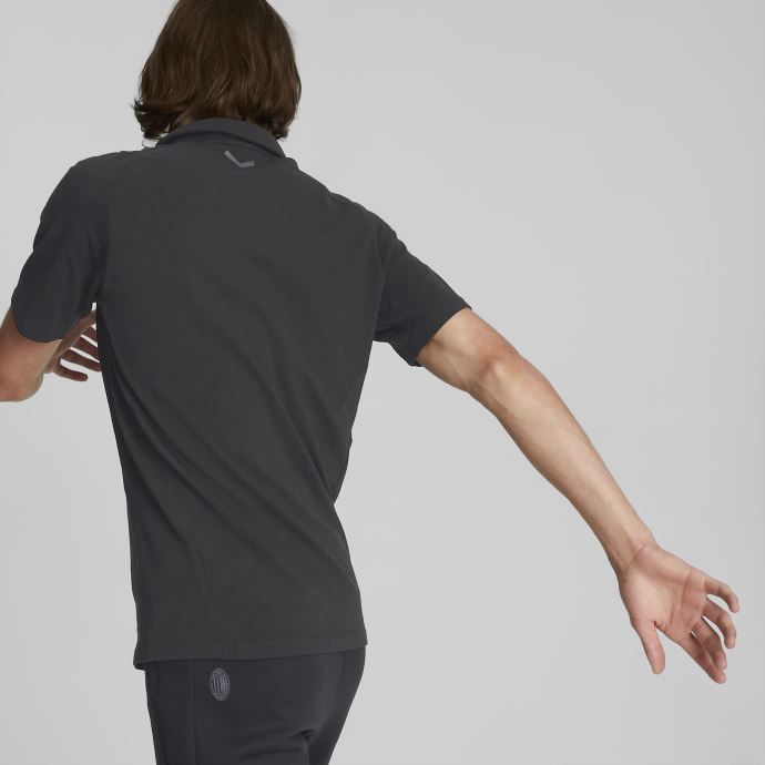 Puma Canada Noir-asphalte A.c. Milan Football Casuals Polo Hommes