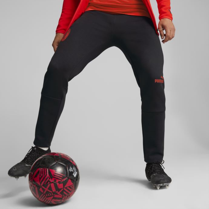 A.c. Milan Football Casuals Pantalons Hommes Puma Canada Noir-asphalte
