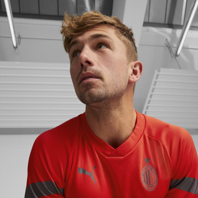 A.c. Maillot D'entraînement De Football Milan Hommes Firey Red-asphalt Puma Canada