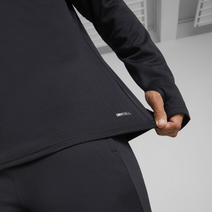 Puma Canada A.c. Noir-asphalte Haut D'entraînement Milan Football Quart Zip Hommes