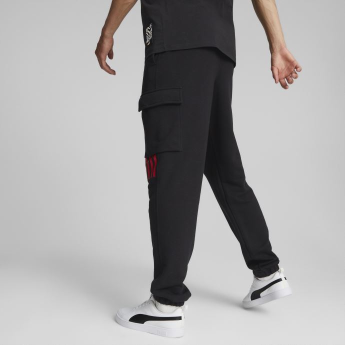 Puma Canada A.c. Milan Ftblculture Pantalons De Survêtement Hommes Noir-tango Rouge