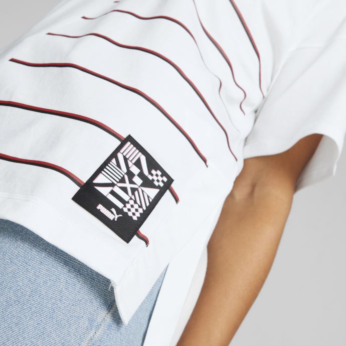 Blanc-tango Rouge A.c. T-shirt Milan Ftblculture Pour Femme Puma Canada