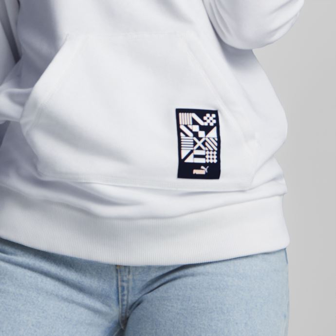 Blanc-tango Rouge Puma Canada A.c. Sweat à Capuche Femme Milan Ftblculture
