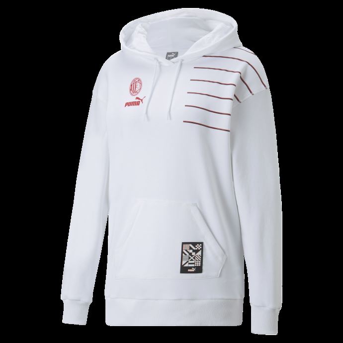 Blanc-tango Rouge Puma Canada A.c. Sweat à Capuche Femme Milan Ftblculture
