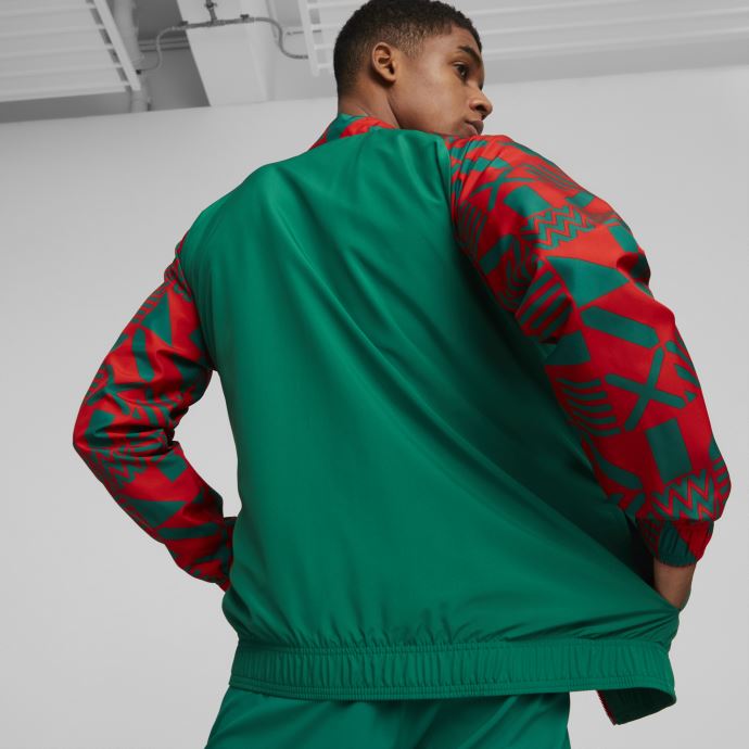 Rouge-power Vert Puma Canada Morocco Football Prématch Veste Hommes