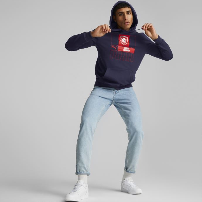 Peacoat Puma Canada République Tchèque Football Ftblcore Hoodie Hommes
