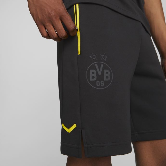 Noir Puma Canada Borussia Dortmund Shorts De Football Occasionnels Hommes
