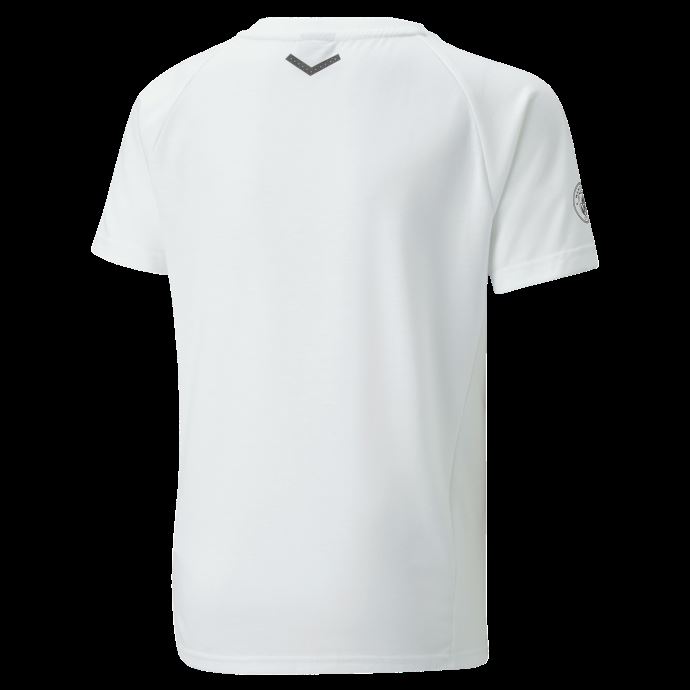 Puma Canada Manchester City F.c. T-shirt De Football Casuals Jeunesse Blanc-noir