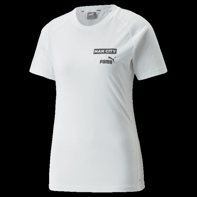 Blanc-noir Manchester City F.c. T-shirt Casual Football Femme Puma Canada
