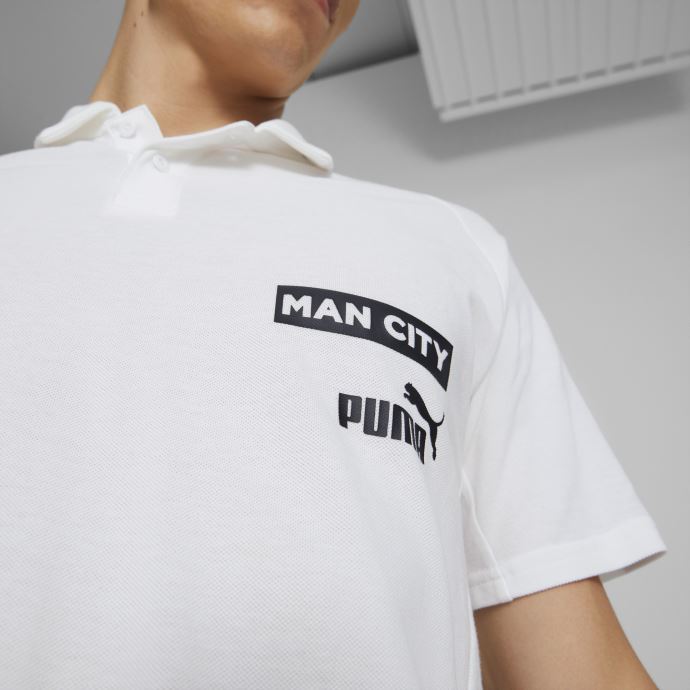 Manchester City F.c. Polo De Football Casual Hommes Blanc-noir Puma Canada