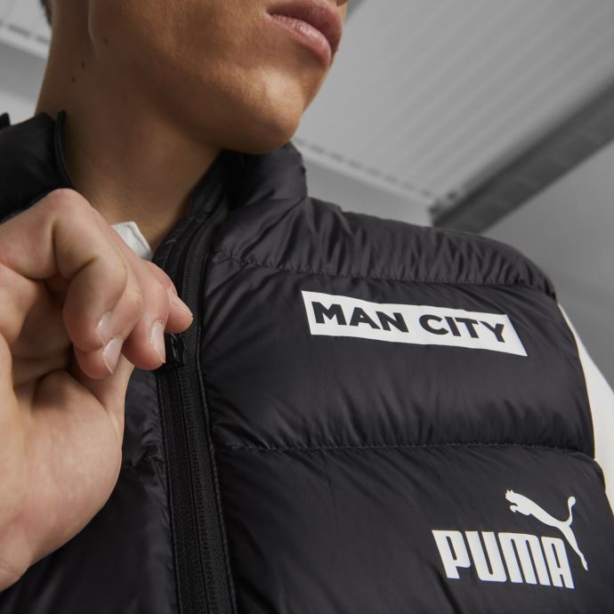 Puma Canada Noir-blanc Manchester City F.c. Football Casuals Doudoune Hommes