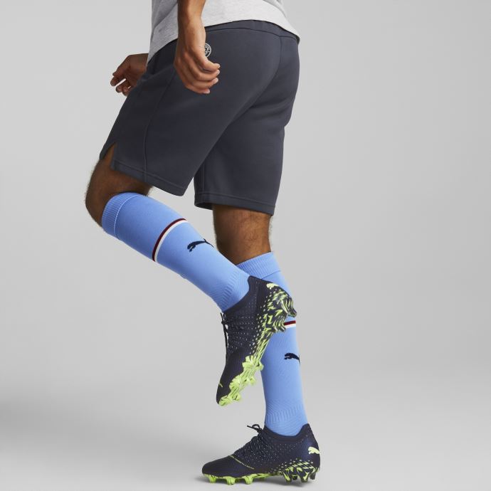 Parisian Night-gray Violet Puma Canada Manchester City F.c. Shorts De Football Occasionnels Hommes
