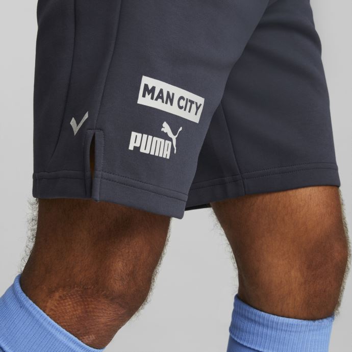 Parisian Night-gray Violet Puma Canada Manchester City F.c. Shorts De Football Occasionnels Hommes
