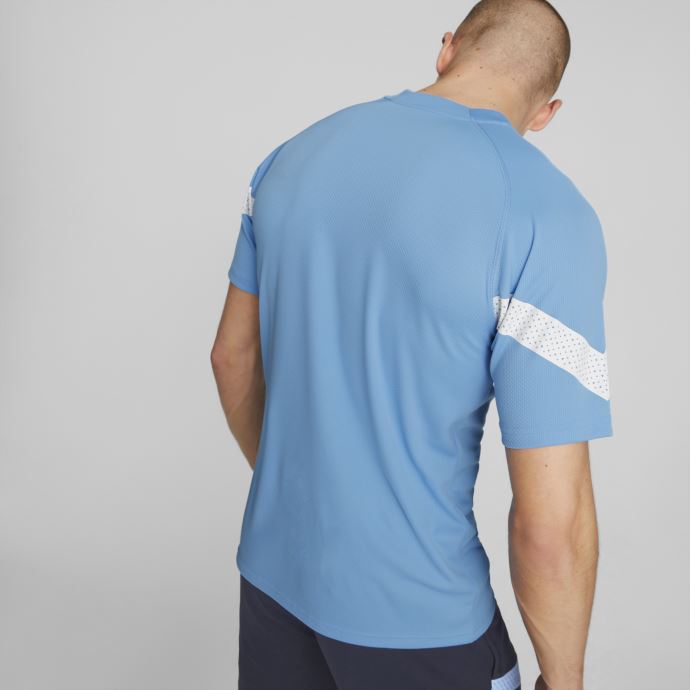 Puma Canada Manchester City F.c. Maillot D'entraînement De Football Hommes équipe Bleu Clair-blanc