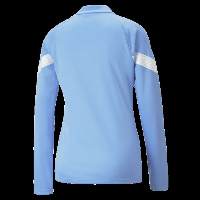 Puma Canada Team Bleu Clair-blanc Manchester City F.c. Haut D'entraînement De Football à Quart De Zip Femme
