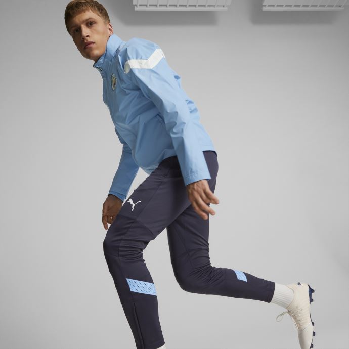 Puma Canada Team Bleu Clair-blanc Manchester City F.c. Veste De Football Tous Temps Hommes