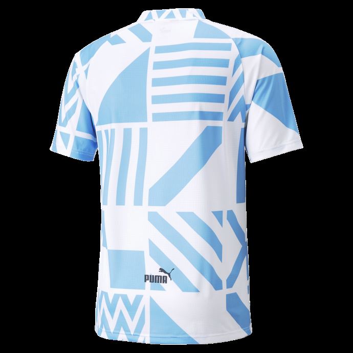 Blanc-équipe Bleu Clair Puma Canada Manchester City F.c. Maillot D'avant-match De Football Hommes
