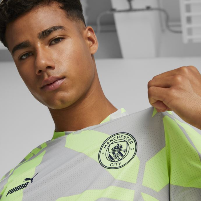 Manchester City F.c. Maillot Prematch Homme Gris Violet-fizzy Light Puma Canada
