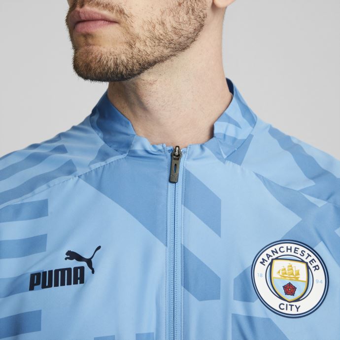 Manchester City F.c. Veste De Football Prematch Hommes Team Light Blue-peacoat Puma Canada
