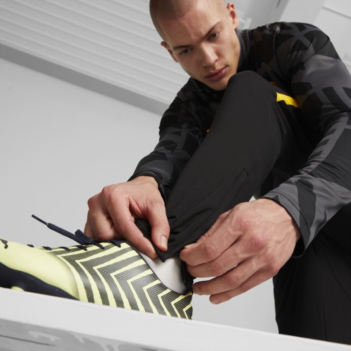 Puma Canada Manchester City F.c. Pantalon De Football Prematch Hommes Noir-spectra Jaune