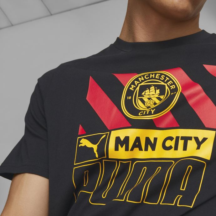 Manchester City F.c. T-shirt De Football Ftblcore Hommes Noir-tango Rouge Puma Canada
