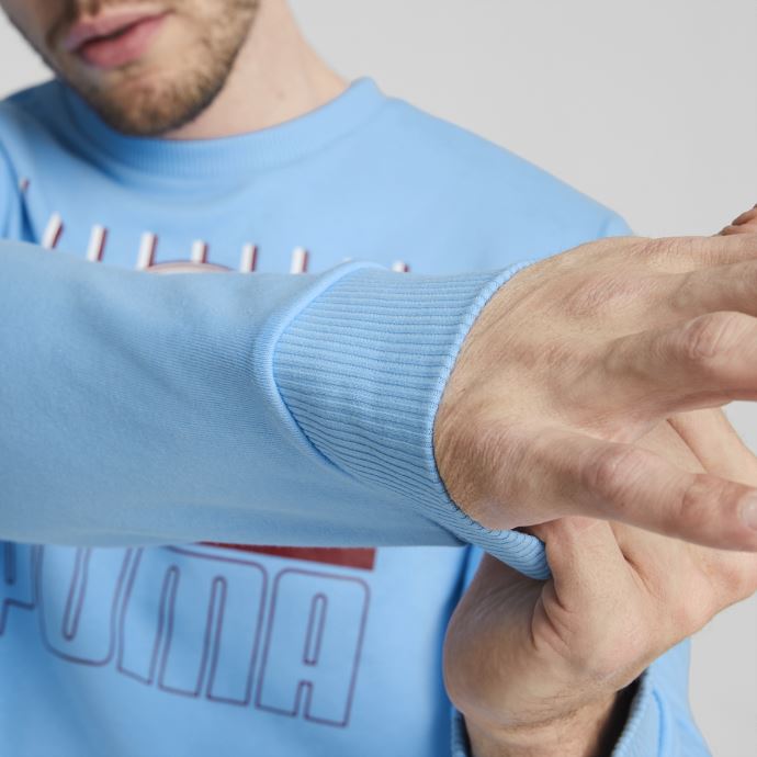 Manchester City F.c. Football Ftblcore Sweat Hommes Puma Canada Team Bleu Clair-rouge Intense
