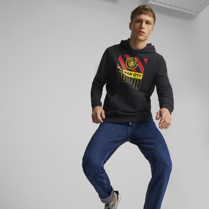 Manchester City F.c. Football Ftblcore Hoodie Hommes Puma Canada Noir-tango Rouge