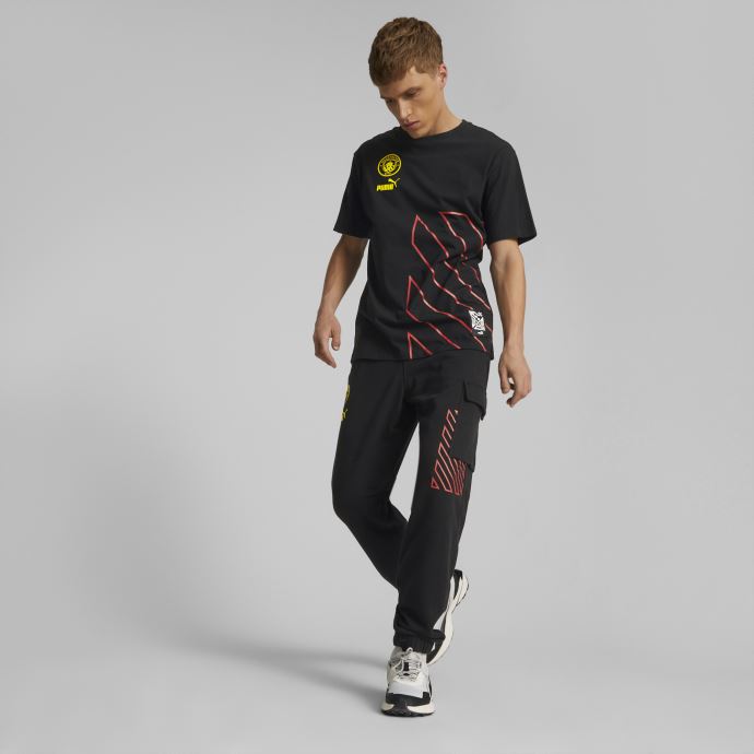 Puma Canada Noir-tango Rouge Manchester City F.c. T-shirt Ftblculture Hommes