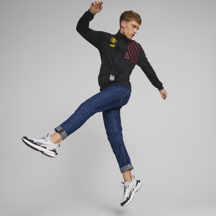 Manchester City F.c. Veste De Survêtement Ftblculture Hommes Black-tango Red Puma Canada