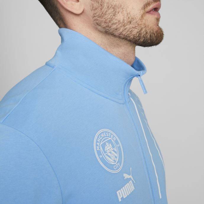 équipe Bleu Clair-blanc Puma Canada Manchester City F.c. Ftblculture Veste De Survêtement Hommes
