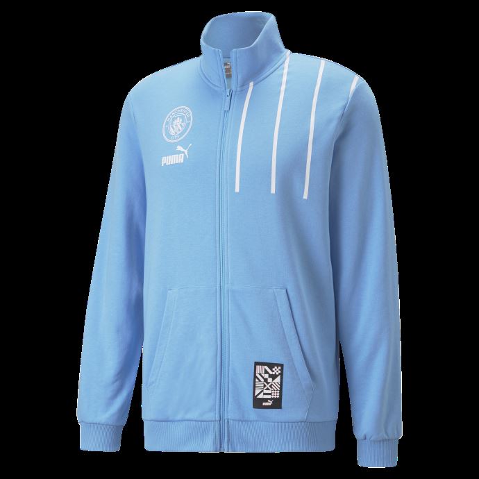 équipe Bleu Clair-blanc Puma Canada Manchester City F.c. Ftblculture Veste De Survêtement Hommes
