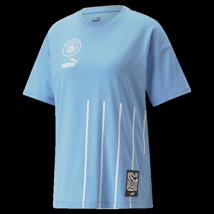 Manchester City F.c. Ftblculture Tee Women Team Bleu Clair-blanc Puma Canada
