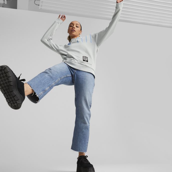 Manchester City F.c. Sweat à Capuche Ftblculture Femme Grey Violet-team Light Blue Puma Canada
