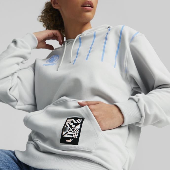 Manchester City F.c. Sweat à Capuche Ftblculture Femme Grey Violet-team Light Blue Puma Canada
