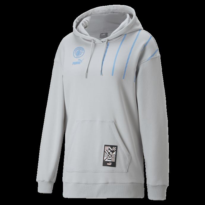 Manchester City F.c. Sweat à Capuche Ftblculture Femme Grey Violet-team Light Blue Puma Canada

