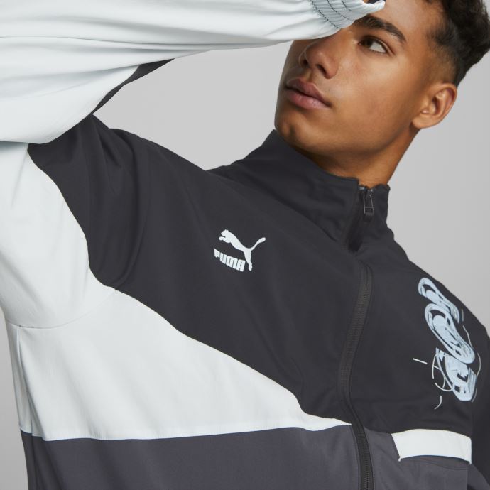 Manchester City F.c. Veste Tissée Ftblstatement Hommes Puma Canada Noir-asphalte
