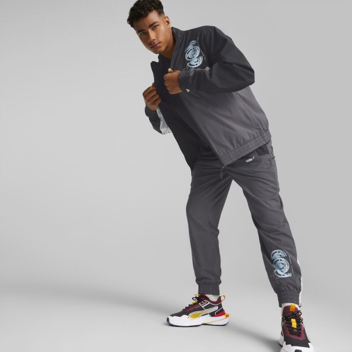 Manchester City F.c. Veste Tissée Ftblstatement Hommes Puma Canada Noir-asphalte
