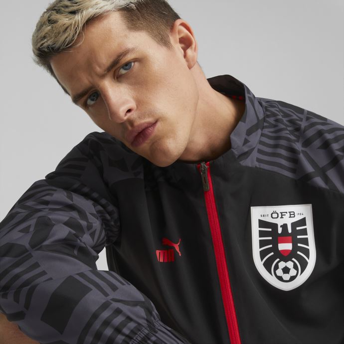 Puma Canada Austria Football Prematch Veste Hommes Noir-ébène
