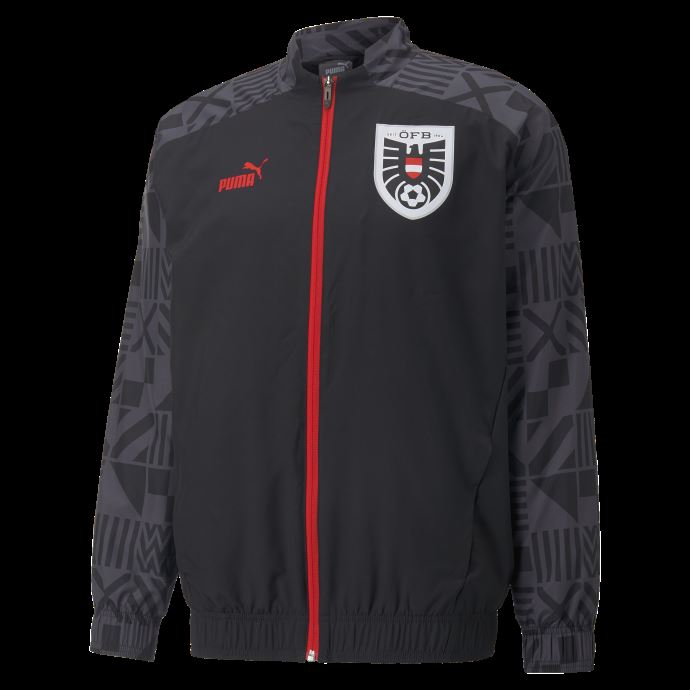 Puma Canada Austria Football Prematch Veste Hommes Noir-ébène
