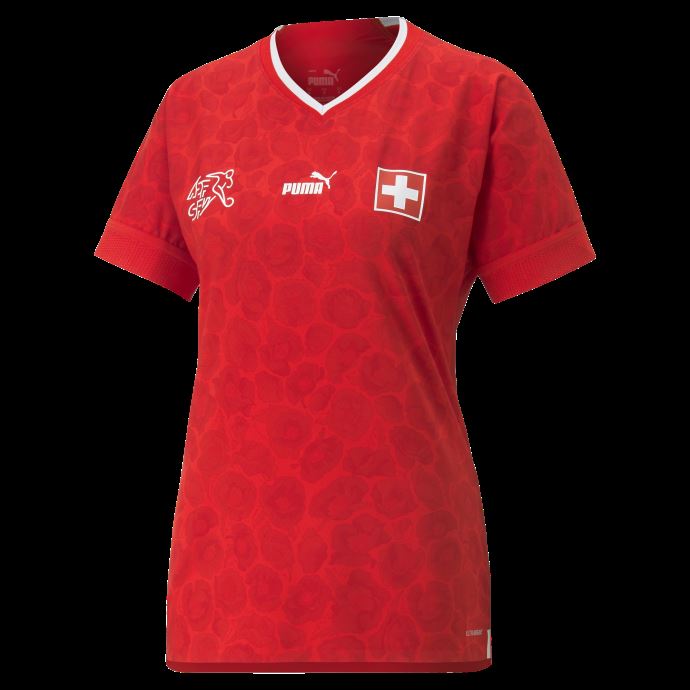 Puma Canada X Liberty Maillot Suisse Domicile Femme Rouge-blanc
